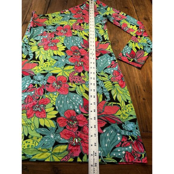 Lilly Pulitzer Whitaker Skip On It Dress Size Medium Frog Resort Coastal Silk - Picture 6 of 12